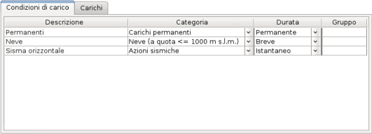 Condizioni di carico TimberStruct
